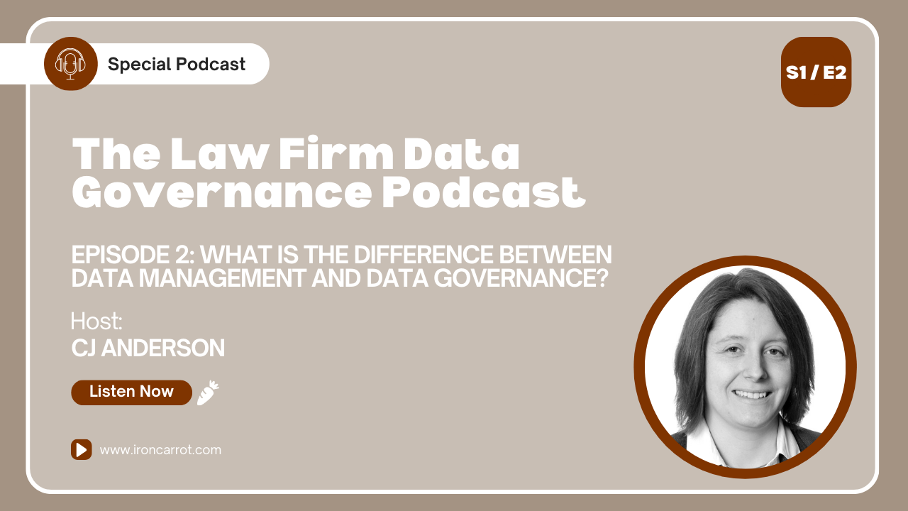 What is the difference between data management and data governance?