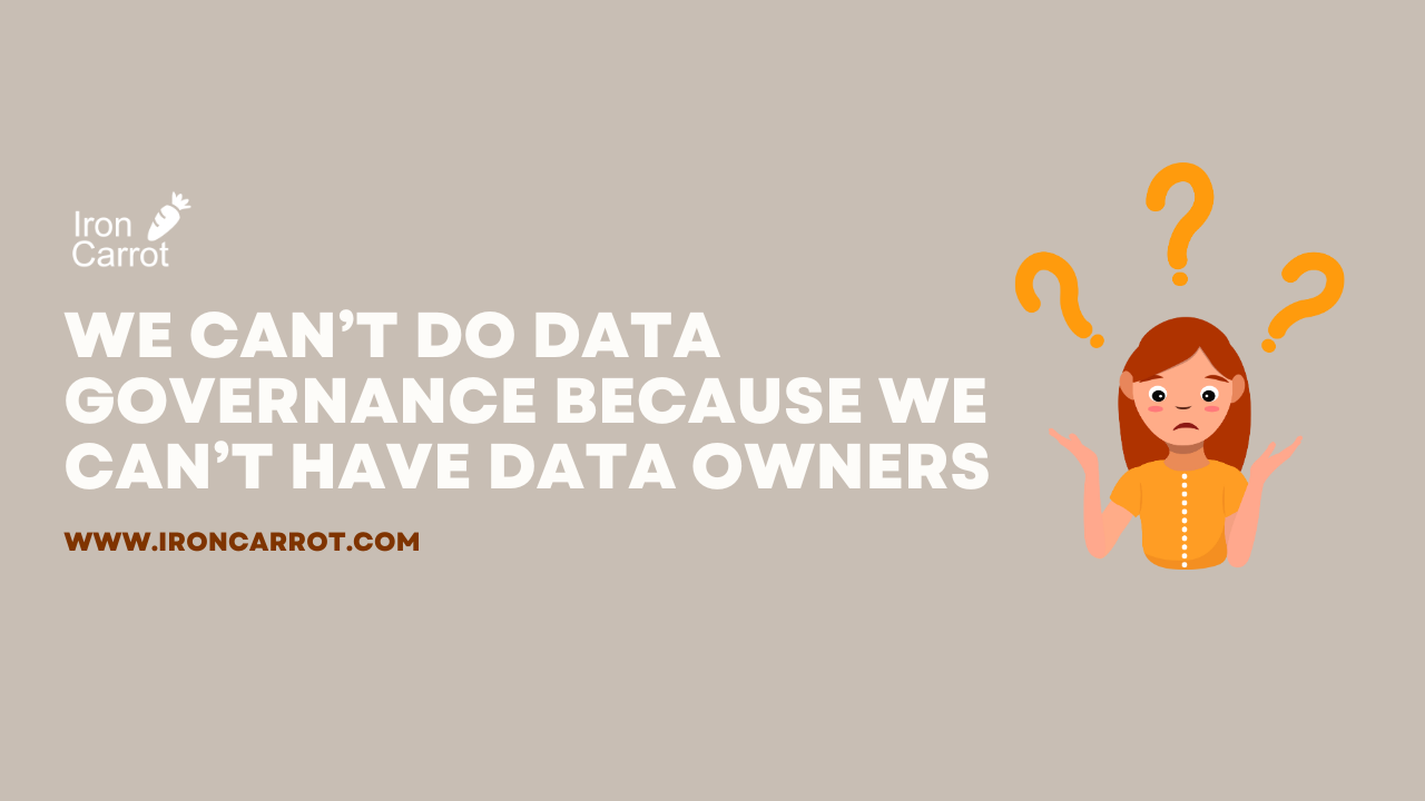 We can’t do data governance because we can’t have data owners