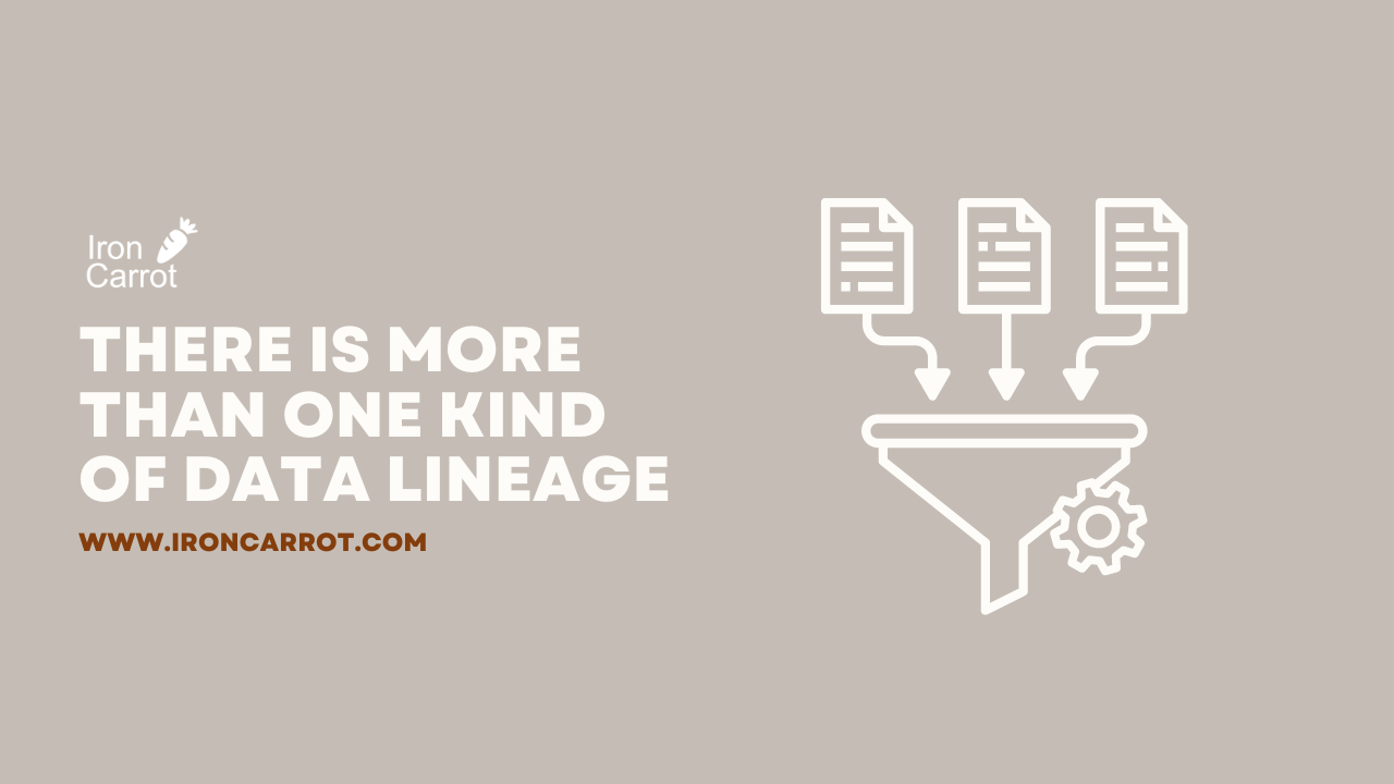There is more than one kind of data lineage