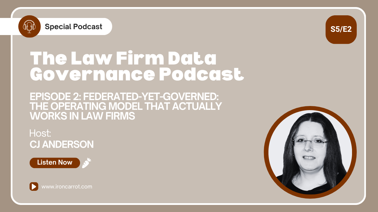 Episode 2: Federated-Yet-Governed: The Operating Model That Actually Works in Law Firms